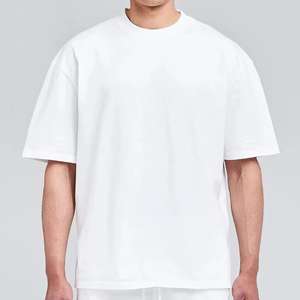 เสื้อยืดโอเวอร์ไซส์ผู้ชายสไตล์วินเทจ ย้อมสีแบบแอซิดวอช ขายดี OEM ผ้าฝ้าย 100% แห้งเร็ว ไม่หด ไหล่ตก - Product Image 1