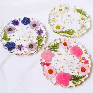 Resin Coaster Set Handmade Decorative Drink Coasters Modern <b>Table</b> Protection Home Decor - Product Image 6