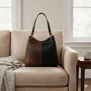 Sac fourre-tout de luxe en cuir véritable pour femme, grande capacité, sac à bandoulière avec fermeture éclair, fait main LTB-0453 - Product Image 4