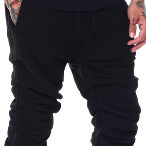 Men's Black <b>Slim</b> Fit Lightweight High Street Sweatpants Elastic Waist Drawstring Casual <b>Joggers</b> Side Pockets Breathable Cotton - Product Image 4
