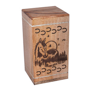 Urne de crémation en bois faite à la main urne Offre Spéciale gravée avec couvercle coulissant urne funéraire commémorative pour cendres humaines cendres d'animaux funéraires - Product Image 5