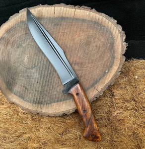 A&M Enterprises High Quality Stainless Steel Fixed Wooden Handle Survival Utility Outdoor Camping Drop Point 3-Year <b>Knife</b> - Product Image 3