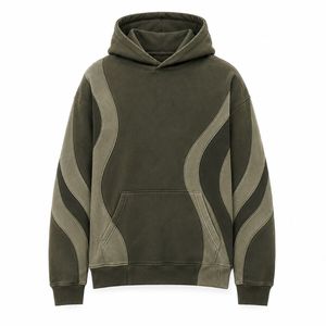 Sudadera con Capucha Extra Grande para Hombre, Ecológica, 400g, Diseño Color Block, Felpa de Algodón, Informal, para Invierno - Product Image 4