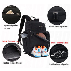 Fashionable Basketball Volleyball Sports Backpack Bag Waterproof Travel <b>Training</b> Gym Backpack with Large Shoe Compartment <b>Ball</b> - Product Image 5