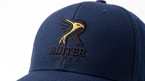 OEM Baseball Cap 6-Panel Fitted Embroidered Logo <b>Navy</b> Blue Unisex Casual Adult Twill <b>Hat</b> - Product Image 2