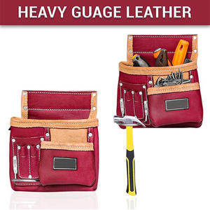 OEM Custom Design Leather Industrial <b>Tool</b> <b>Belt</b> With Pouches Breathable Comfortable Durable Daily Use <b>Tool</b> <b>Belt</b> - Product Image 3