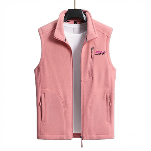 Chaleco de Forro Polar Personalizado para Hombre, Transpirable, con Bolsillo con Cremallera en el Pecho, Botones, Bloques de Color, Sin Mangas, Estilo Urbano, Precio Bajo - Product Image 1