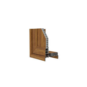 Profilé de porte et de fenêtre en aluminium de la série 108, haut de gamme, en aluminium 6063 T5, avec cadre en grain de bois intégré, OEM & ODM - Product Image 4