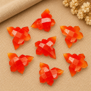 Perles de pierres précieuses facettées en cornaline en forme de papillon 14x10mm pour la fabrication de bijoux, perles en vrac en gros, fournitures artisanales faites à la main - Product Image 6