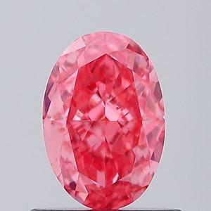 Diamant rose vif fantaisie certifié IGI, cultivé en laboratoire, taille ovale, diamant non monté pour la vente en gros de bijoux fins - Product Image 1