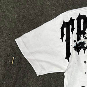 เสื้อยืดทรงบ็อกซี่สไตล์ดีไซน์เนอร์ลายกราฟิก ผู้ผลิตเสื้อยืดโอเวอร์ไซส์แนวสตรีทแวร์ เสื้อยืดผ้าฝ้าย 230 กรัม สำหรับผู้ชาย - Product Image 5