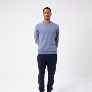 Sweat-shirts pour hommes en molleton 100% coton, col rond, hiver, avec logo personnalisé brodé, prix bas et service OEM - Product Image 4