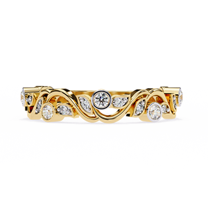 Bagues de mariage classiques en or massif 14 carats avec diamants de laboratoire HPHT VVS VS DEF pour usage quotidien - Product Image 1