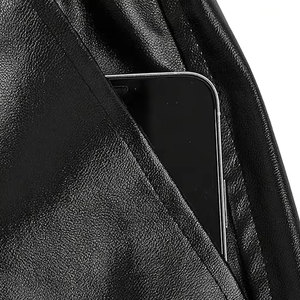 Designer Leather <b>Shorts</b> For Men Modern Fashion Fit Soft Durable Material Perfect For Casual Streetwear And Weekend Outfits - Product Image 4