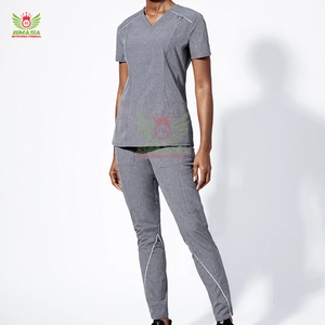 Vente en gros de tenues d'infirmière personnalisées pour femmes, manches courtes, 2025, uniformes médicaux d'hôpital, polyester/coton de haute qualité - Product Image 2