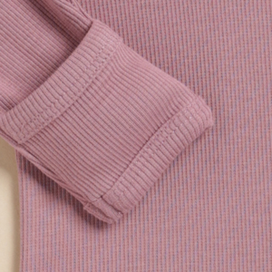 Body manches longues en bambou élasthanne bio de qualité supérieure-Rose nostalgie - Product Image 4