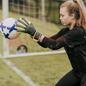Gants de gardien de but en cuir pour adultes, très vendus, antidérapants, résistants à l'usure, à doigts complets, imperméables, pour l'entraînement au football, unisexe - Product Image 5