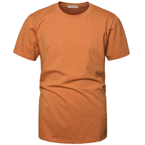 T-shirt pour homme bleu clair à col rond et manches courtes, coupe ajustée, 100% coton jersey, couleur unie, respirant, design tricoté - Product Image 3