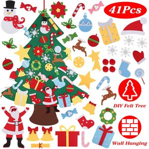 41 pz ornamenti per albero di natale in feltro staccabile da te per bambini, decorazioni regalo - Product Image 1