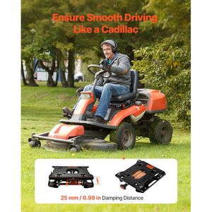 Kit di Sospensione Universale con Sedile ad Aria e Binario Scorrevole Regolabile per Trattorini Rasaerba a Raggio Zero per Uso Esterno - Product Image 5