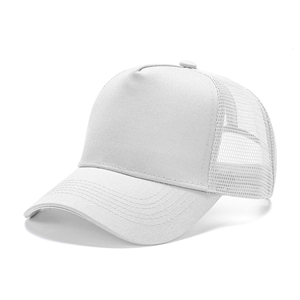 Casquette Trucker en Maille Blanche et Bleue 6 Panneaux Ajustable Unisexe Décontractée Printemps-Été Respirante Adulte 100% Acrylique Broderie 2027 - Product Image 5