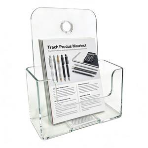 Support de journaux haut de gamme, organisateur élégant en acrylique, présentoir minimaliste pour livres, porte-documents transparent en acrylique pour la maison - Product Image 6