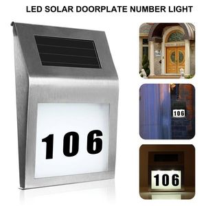 Insegna Luminosa a LED ad Energia Solare per Indirizzo Casa e Numero Civico, Lampada per Porta, Targa Illuminata con Indirizzo - Product Image 3