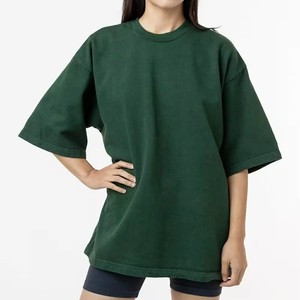 Camiseta Oversize Vintage para Mujer, 100% Algodón, Spandex, Rayón, con Cierre, Resistente, Ecológica, Transpirable, Antiarrugas, Personalizable - Product Image 2