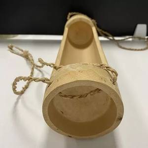 Jardinière murale en bambou, pot à fleurs en tube de bambou naturel, taille personnalisée, support mural pour plantes en bambou, décoration de jardin - Product Image 2