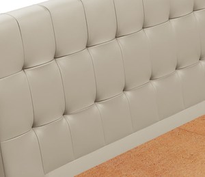 Modern PU Leather Upholstered Japanese Japandi Style <b>Bed</b> King <b>Size</b> Tufted Headboard Midcentury Style Soft <b>Bed</b> Frame - Product Image 5