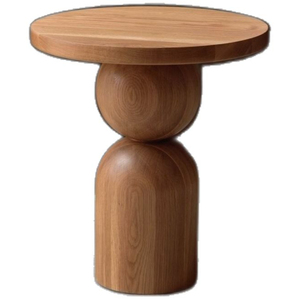 Latest <b>Round</b> Wooden Coffee <b>Table</b> With Tapered Base Handmade Minimalist Living Room Furniture Customized <b>Side</b> <b>Table</b> - Product Image 1