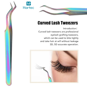 Multi Color Eyelash Tweezers, Beauty Makeup Tools Stainless Steel Product Making Volume Eyelash Extension Tweezers - Product Image 6