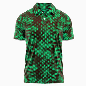Polo de golf brodé sur mesure à manches longues, anti-plis, en polyester et élasthanne, coupe classique pour hommes – Fabricant - Product Image 3
