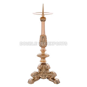 Candelero de Latón con Diseño de Clavo |   Candelabro Tradicional para Altar de Iglesia - DOUBLE VEE EXPORTS - Product Image 2