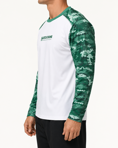 Vêtements de pêche professionnels pour hommes, impression numérique intégrale par sublimation, 100% coton polyester, col rond, vêtements de fitness, chemises de pêche - Product Image 3