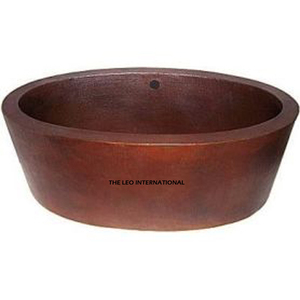Baignoire en cuivre de qualité export, grand format, au meilleur prix, avec design moderne, texture martelée et quatre pieds - Product Image 4