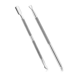 Pousse-cuticules et coupe-cuticules en acier inoxydable avec étui de rangement, ensemble d'outils professionnels pour la manucure et le démaquillage des ongles - Product Image 1