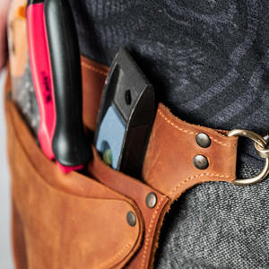 Ceinture porte-outils en cuir véritable de qualité export, conçue pour l'usage commercial en atelier de fleurs, avec outils multifonctionnels - Product Image 2