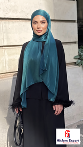 Pañuelo de Seda HitJem para Exportación, Cuadrado, Estilo Zimmy Choo, Hijab, Color Sólido, para Uso Formal, Cuatro Estaciones, Agradable al Tacto - Product Image 6