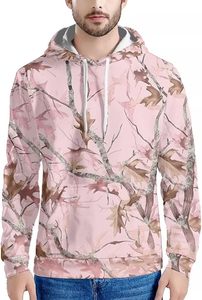 Men <b>Pink</b> Camo Patch Embroidered Hoodie Oversized Cotton Fleece Pullover Custom Logo Hoodies Sweatshirt For Men - Product Image 5