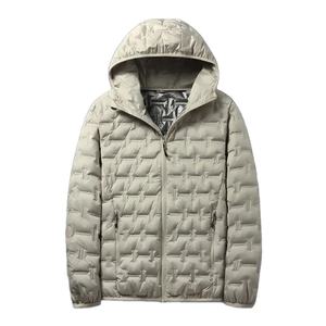 Veste en duvet blanche d'hiver pour hommes Graphene Self heating Windproof Pleated Hooded Puffer Jackets Casual Warm Down Coats Male Clothing - Product Image 1