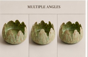 Maceta de Hierro Vintage Ecológica con Diseño Urli, Recubrimiento en Polvo con Pátina Verde, Hecha a Mano para Decoración del Hogar y Jardín - Product Image 3