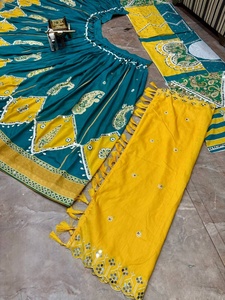 Traditional Indian Wedding Lehenga Choli Set For Women Embroidered Floor-Length Loose Fit Party Wear <b>Dress</b> - Product Image 4