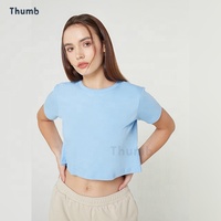 T-shirt 2022 Polyester pour femmes, haut court à la mode pour Sublimation vierge ou Logo personnalisé, fabriqué en thaïlande, 100%