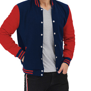 Men's Stand Collar Varsity College Winter Jacket Custom Logo <b>Canvas</b> Baseball Jacket <b>Plain</b> Design Letterman Jackets - Product Image 2