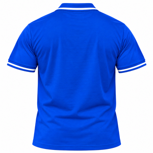 Phi Beta Sigma <b>Polo</b> Royal Blue Short Sleeve Collared <b>Shirt</b> <b>Striped</b> Trim Button Placket Athletic Casual Fraternity Collegiate - Product Image 4