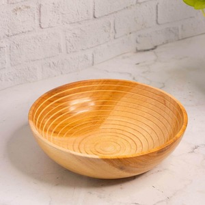 Bol en bois d'acacia, bol de service en bois de qualité supérieure pour la table à manger, la cuisine, la présentation de salades et de fruits, et pour offrir en cadeau - Product Image 2
