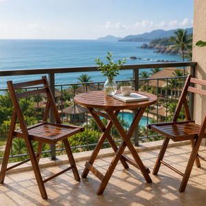 Chaise pliante en teck massif, chaise de salle à manger d'extérieur, chaise pliante en bois portable, mobilier de jardin et de terrasse - Product Image 6