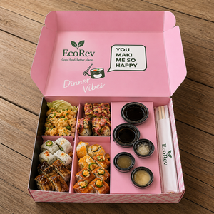 Boîte à sushi en carton biodégradable personnalisée, prix d'usine, écologique, jetable, pour emporter - Product Image 2