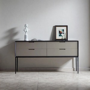 Support de couloir moderne en fer avec design combiné, forme rectangulaire élégante, cadre fin pour hôtel et salon, meuble d'appoint - Product Image 5